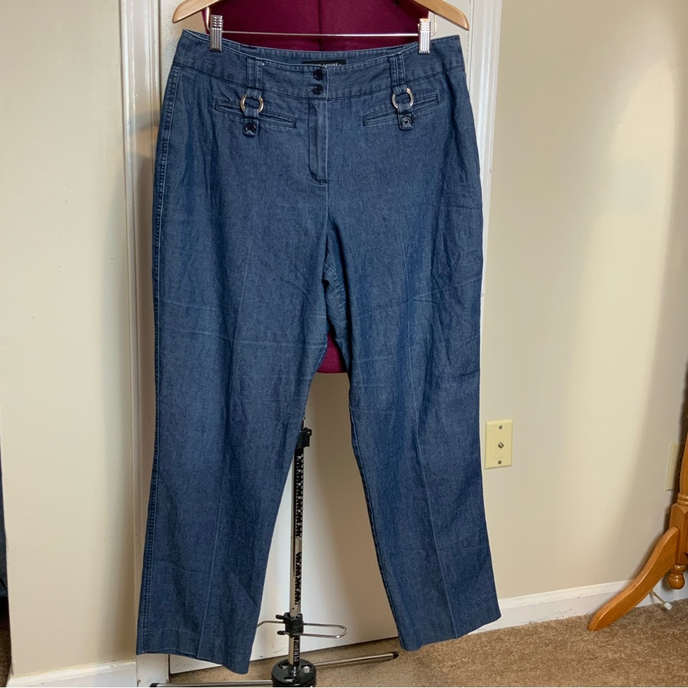 Like New Larry Levine Stretch Denim dark Wash  Blue Jeans